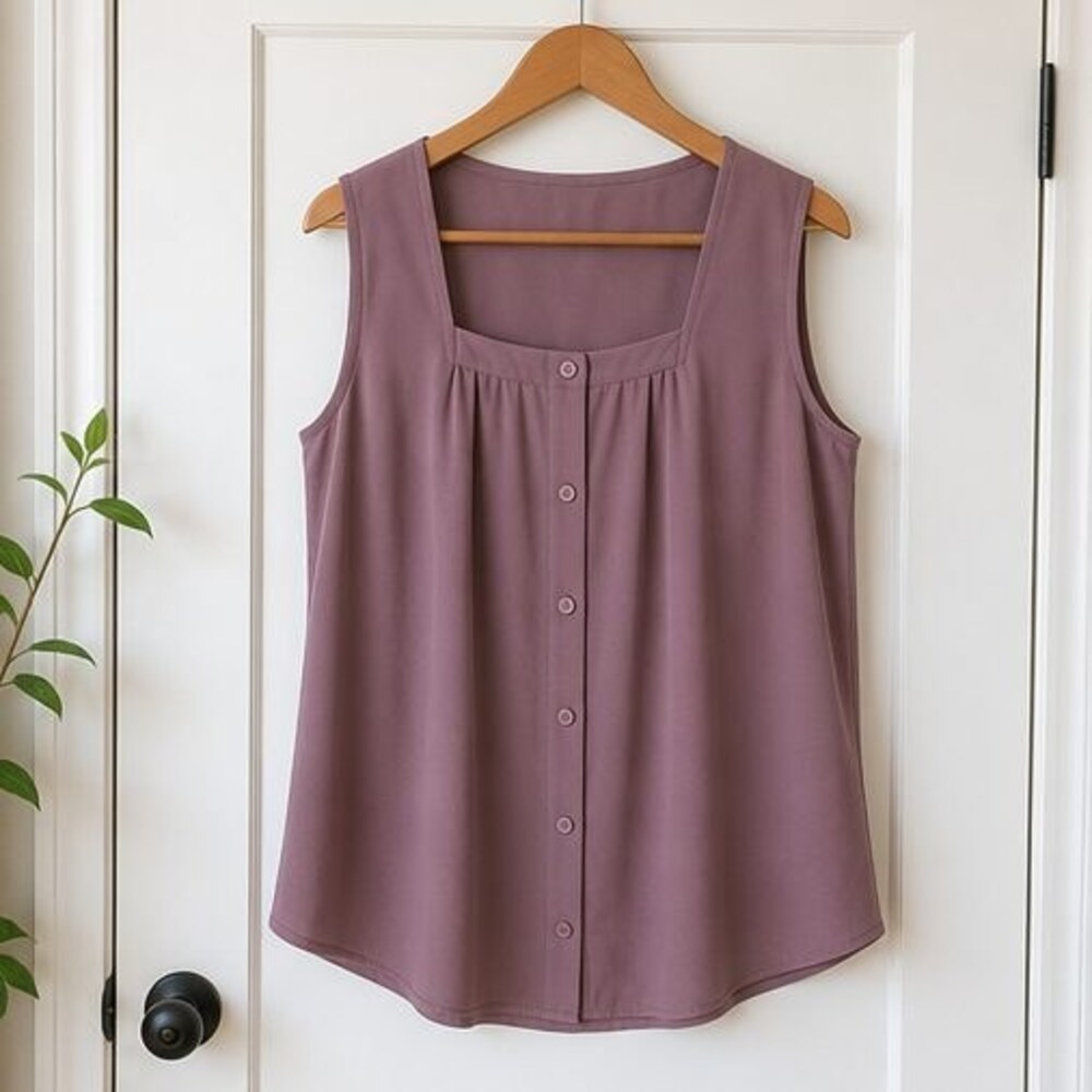 Mauve Button Blouse